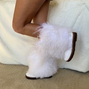 White furry boots NEW